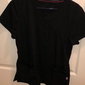 Black urbane ultimate scrub top